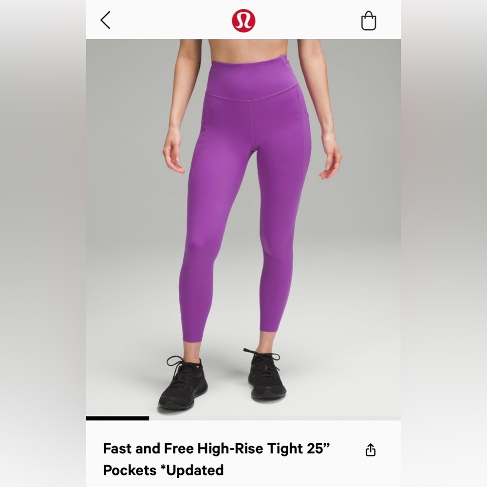Lululemon Fast & Free HR tight 25